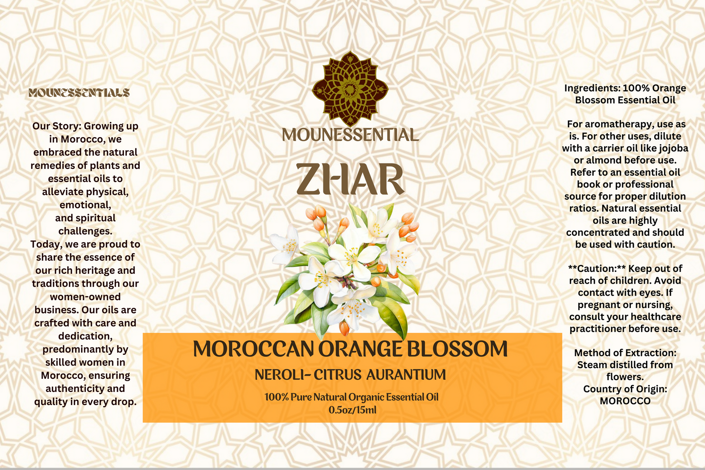 Neroli, Moroccan orange blossom essential oil